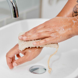 HYDROPHIL, Naturalny woreczek na mydło, myjka peelingująca