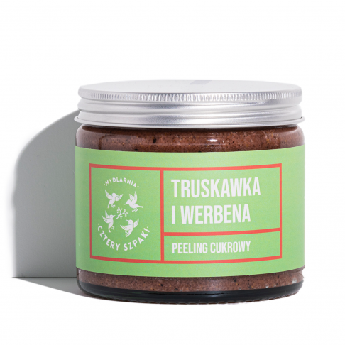 Cztery Szpaki, Naturalny peeling truskawka i werbena, 250ml