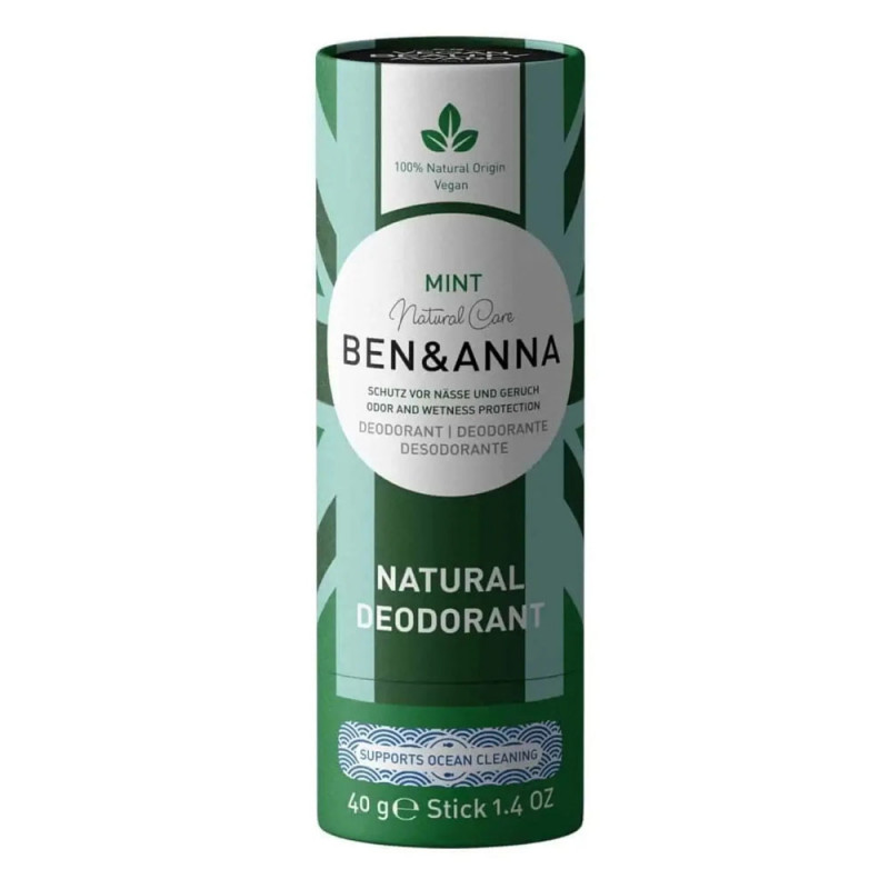 BEN&ANNA, Naturalny dezodorant na bazie sody, Miętowy, 40g
