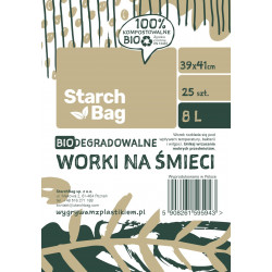 StarchBag, Worki na śmieci biodegradowalne, 8L, 25szt.